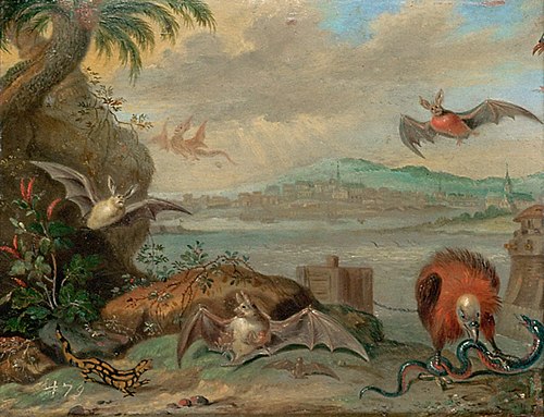 Ansichten aus den vier Weltteilen mit Szenen von Tieren: Cartagena (Kolumbien), , Ferdinand van Kessel the Elder