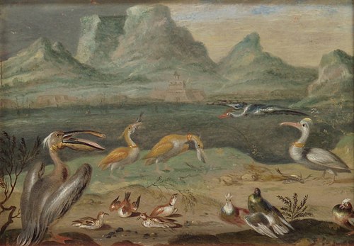 Ansichten aus den vier Weltteilen mit Szenen von Tieren: Kap der Guten Hoffnung, , Ferdinand van Kessel the Elder