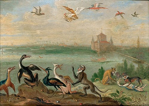 Ansichten aus den vier Weltteilen mit Szenen von Tieren: Boa Vista, , Ferdinand van Kessel the Elder