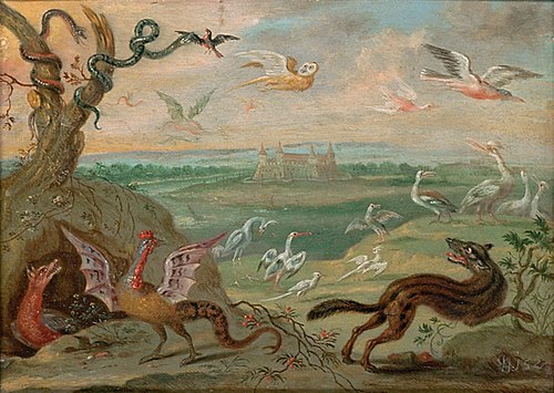 Ansichten aus den vier Weltteilen mit Szenen von Tieren: Salvador (Brasilien), , Ferdinand van Kessel the Elder