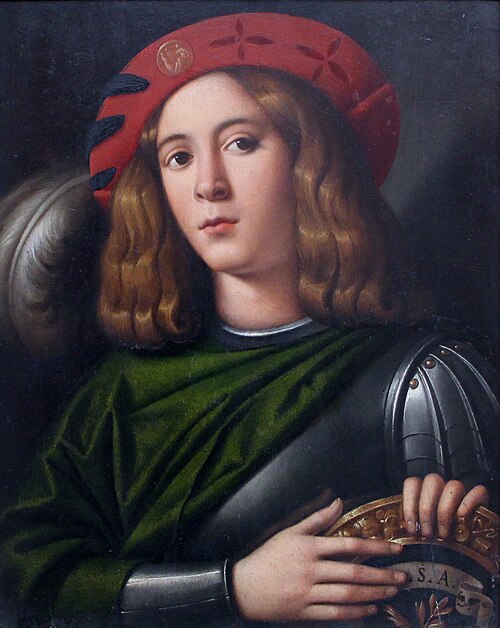 Young man in armor, 1520, Domenico Caprioli