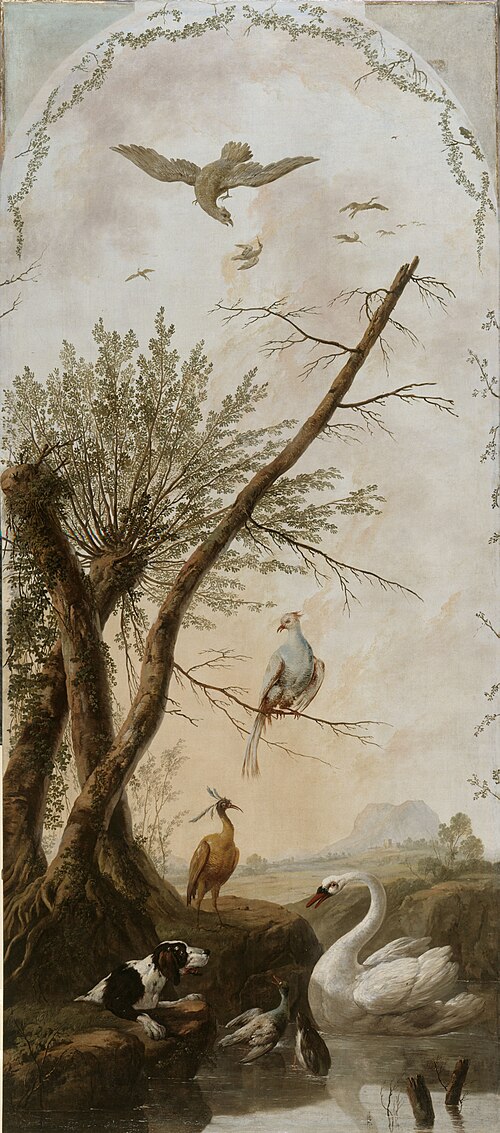 Panneau décoratif à sujets d'animaux, 1767, Jean Pillement
