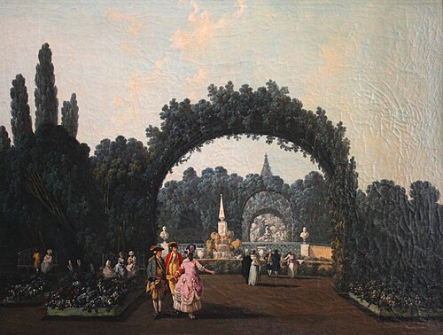 Vue des jardins de Benfica, 1785, Jean Pillement