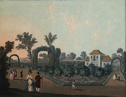 Vue des jardins de Benfica, 1785, Jean Pillement