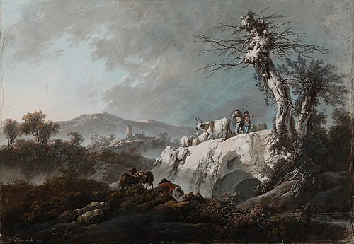 A Rocky Landscape, 1783, Jean Pillement