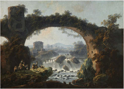 Landscape with Muleteers and Peasants, , Jean Pillement