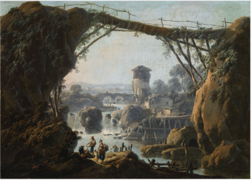 Landscape with Washerwomen and Peasants, , Jean Pillement