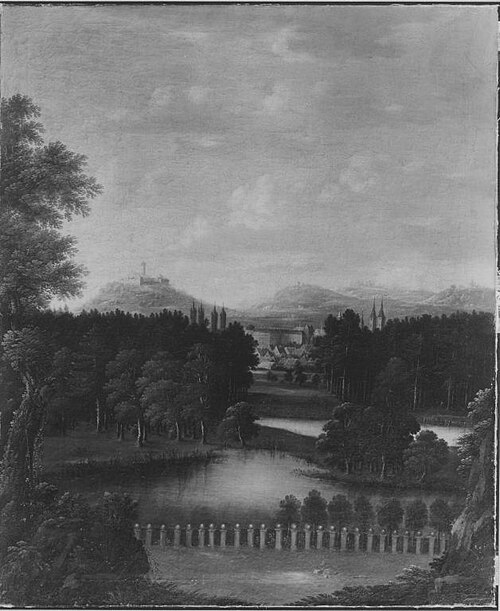 Blick von Seehof nach Bamberg, 1752, Johann Christoph von Bemmel