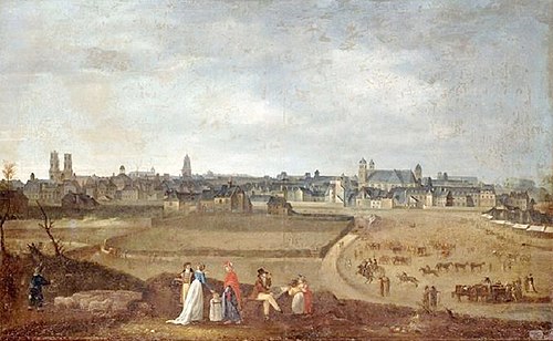 Vue de Rennes, prise du Champ de Mars, 1800, Jean Loyer