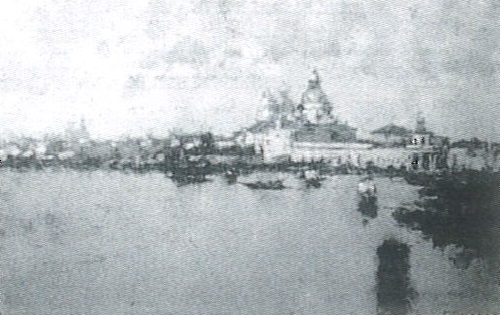 Veduta di Venezia con la Dogana e la Chiesa della Salute (Filippini), , Francesco Filippini