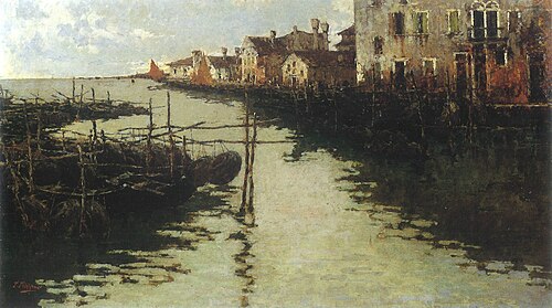 Canale a Chioggia (Filippini), 1887, Francesco Filippini