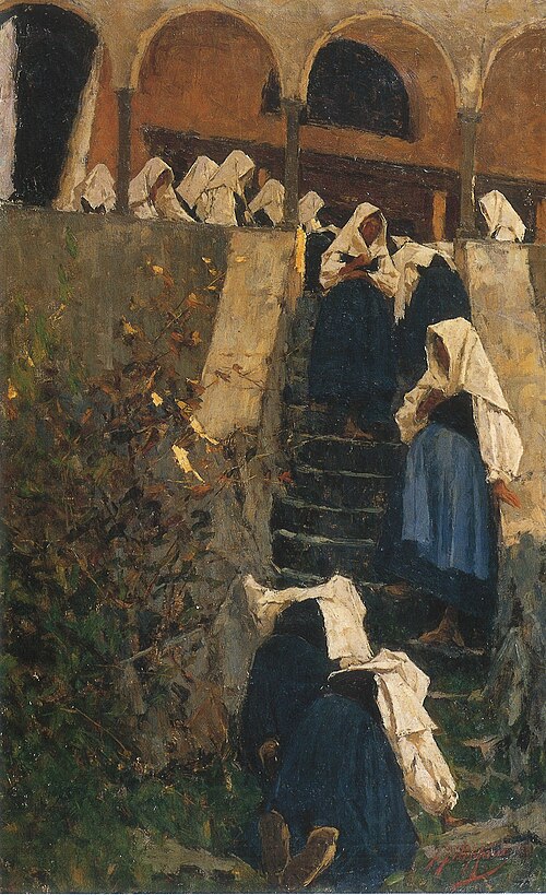 Fra le mura del chiostro, 1886, Francesco Filippini