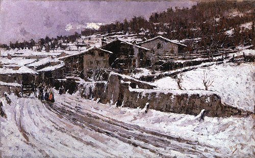 Snowfall, 1890, Francesco Filippini