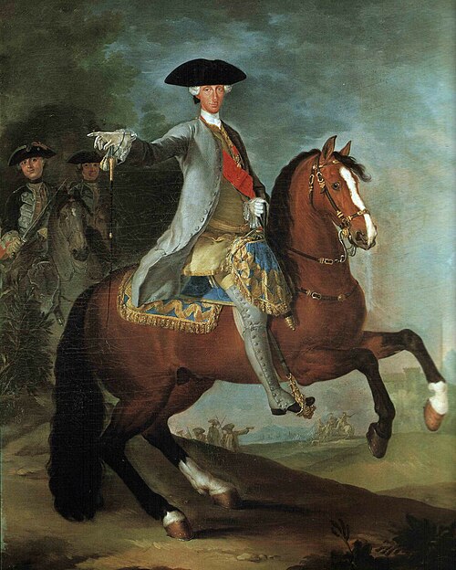 Portrait équestre de Charles de Bourbon, 1760, Francesco Liani
