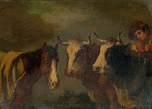 Cattle and Shepherd, , Francesco Londonio