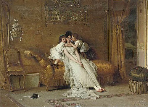 Who loves me most?, 1883, Francesco Valaperta