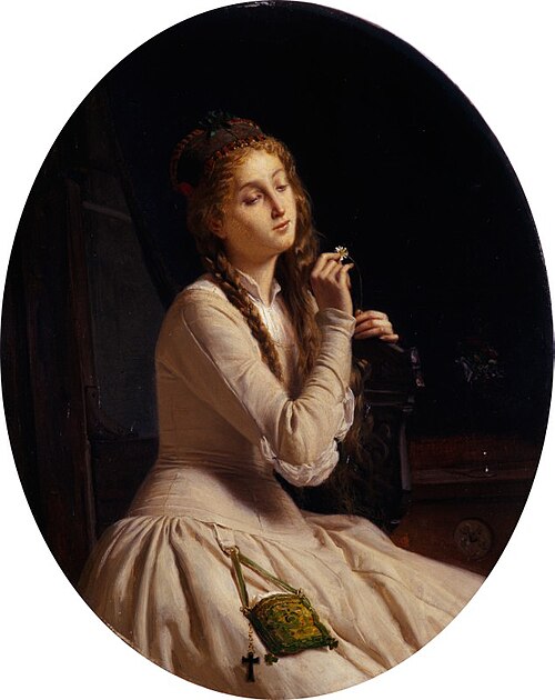 Mi ama o non mi ama? (La malata d’amore), 1871, Francesco Valaperta