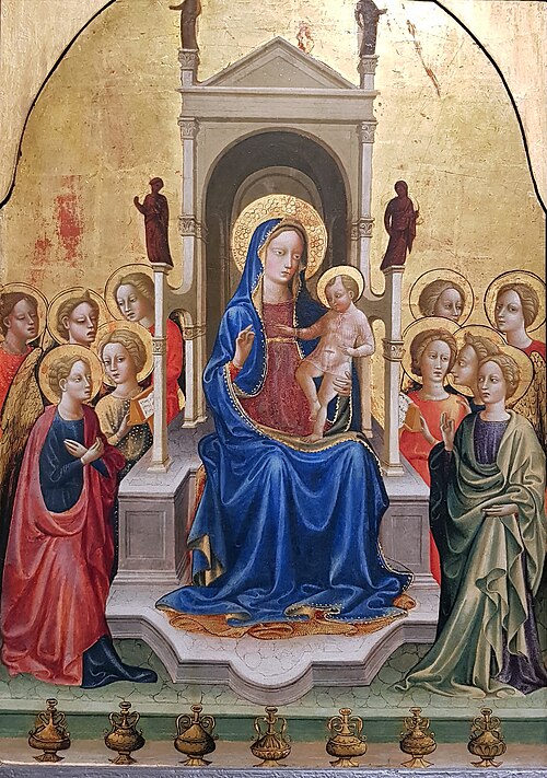 Thronende Madonna mit Kind und zehn Engeln, 1428, Francesco di Antonio di Bartol