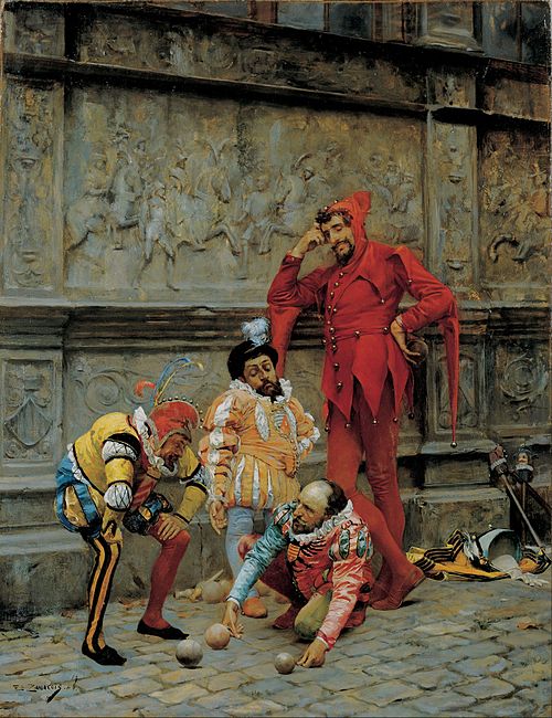 Jesters Playing “Cochonnet”, 1868, Eduardo Zamacois y Zabala