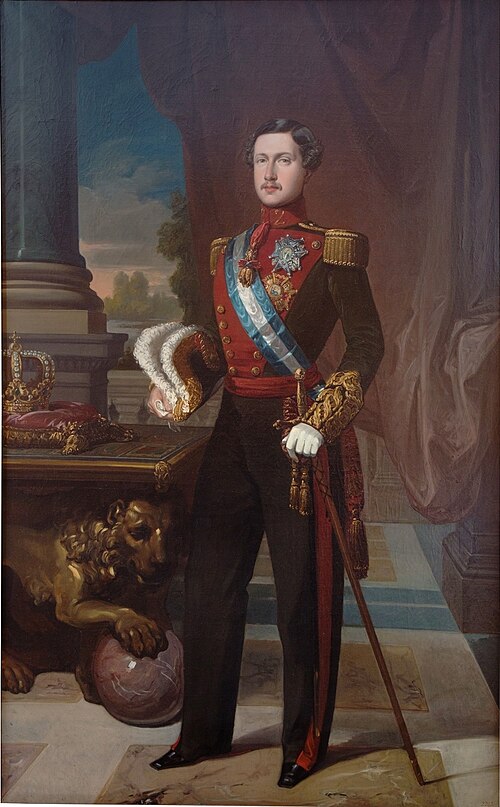 El rey Francisco de Asís con uniforme de capitán general, 1848, Francisco Sainz