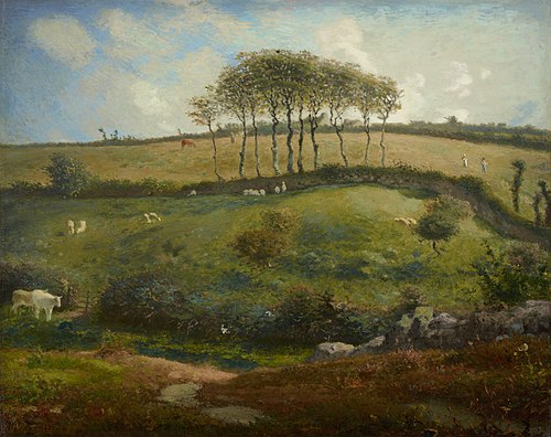 Pasture near Cherbourg (Normandy), 1871, Francisque Millet