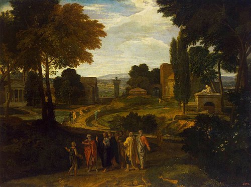 Landscape with Christ and His Disciples, 1650, Francisque Millet