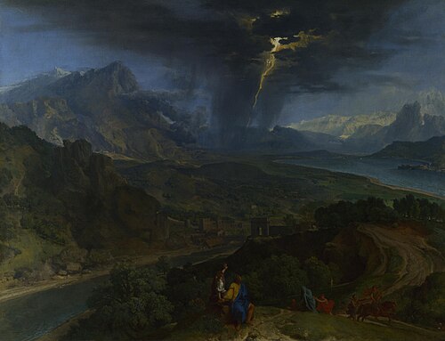 Mountain Landscape with Lightning, 1675, Francisque Millet