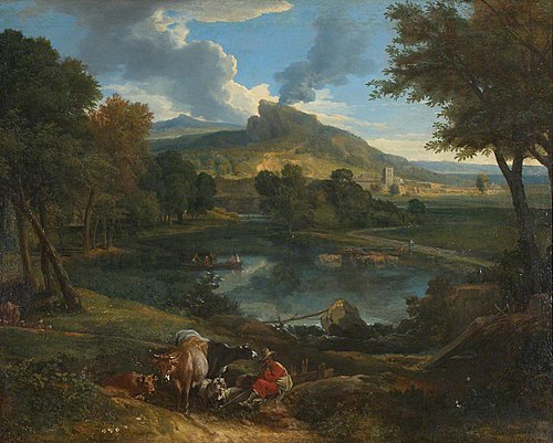 River Landscape with Cattle and Sheep, 1704, Francisque Millet