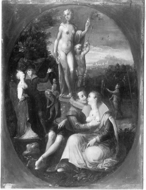 Venus als Patronin der Liebenden (nach Jan Saenredam), 1637, Frans Francken III