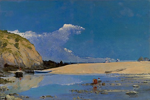 The beach at Bakio, 1881, Anselmo Guinea y Ugalde