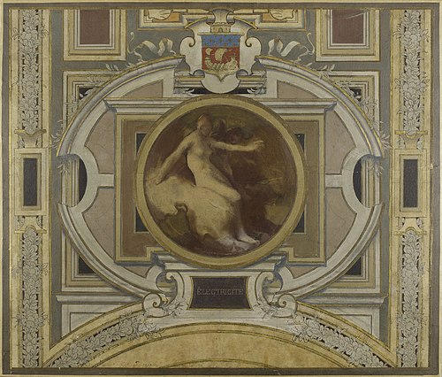 Esquisse pour la galerie des métiers de l'Hôtel de Ville : Electricité, 1890, Pierre-Victor Galland
