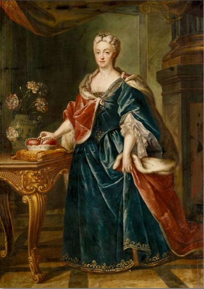 Bildnis der Maria Amalia von Bayern, Gemahlin des Kurfürsten Karl Albrecht von Bayern (?), 1750, Joseph Vivien