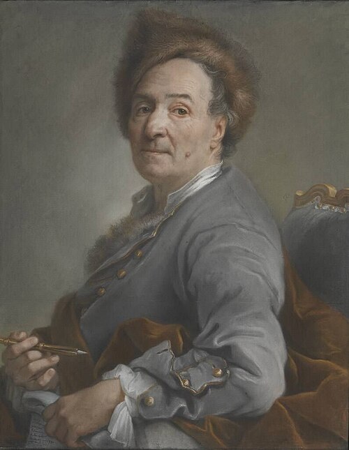 Selbstbildnis mit Pelzmütze, 1730, Joseph Vivien