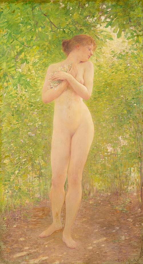 Femme nue dans la forêt, , Raphaël Collin