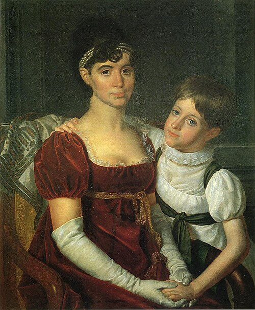 Alida Livingston Armstrong and Daughter, 1810, Rembrandt Peale