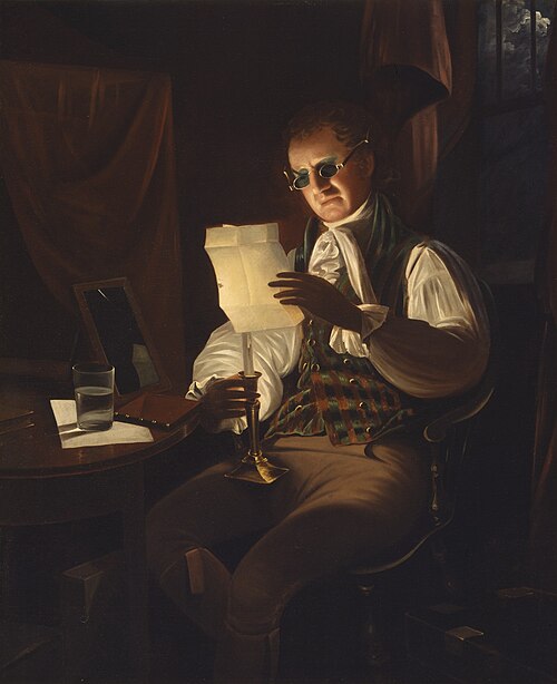 Man Reading by Candlelight, 1805, Rembrandt Peale