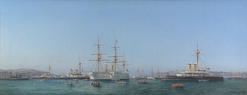 The Mediterranean Squadron, 1886-89, Admiral HRH The Duke of Edinburgh, Commander-in-Chief, 1889, Girolamo Gianni