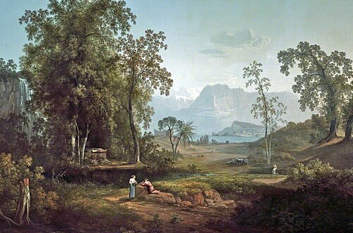 Landscape near Rome, 1794, George Augustus Wallis