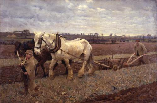 Ploughing, 1889, George Clausen