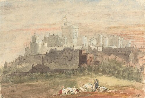 A Capriccio of Windsor Castle, 1827, George Hayter