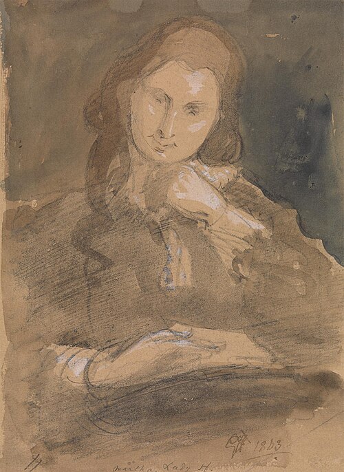 Portrait Study of Martha, Lady Hayter, 1863, George Hayter