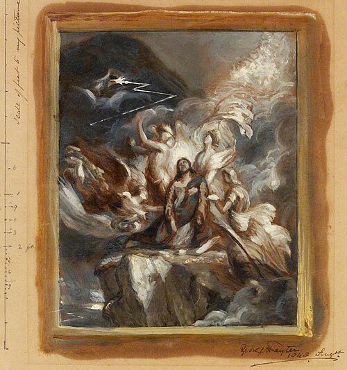 Our Saviour after the Temptation (sketch), 1848, George Hayter