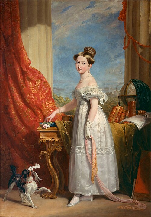 Portrait de la reine Victoria d'Angleterre lorsqu'elle était princesse, 1833, George Hayter