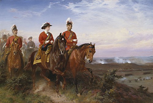 Queen Victoria and the Prince Consort at Aldershot, 9 July 1859, 1861, George Housman Thomas