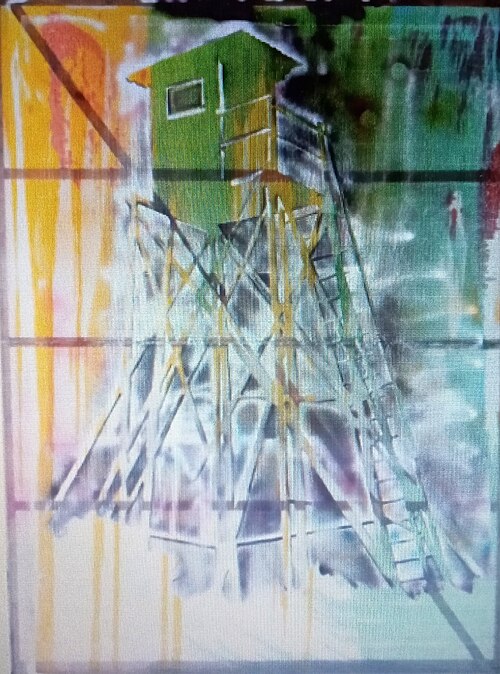 Sin título (Hochstand) / Torre de vigilancia, 1984, Sigmar Polke