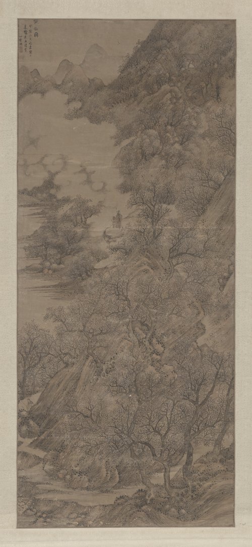 丁云鹏观梅图轴, , Ding Yunpeng