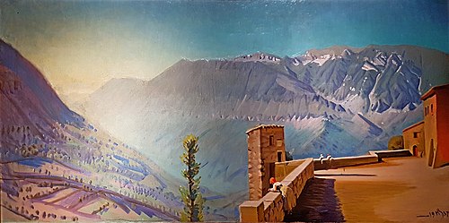View of the Roveto Valley in Abruzzo, 1937, Knud Sinding