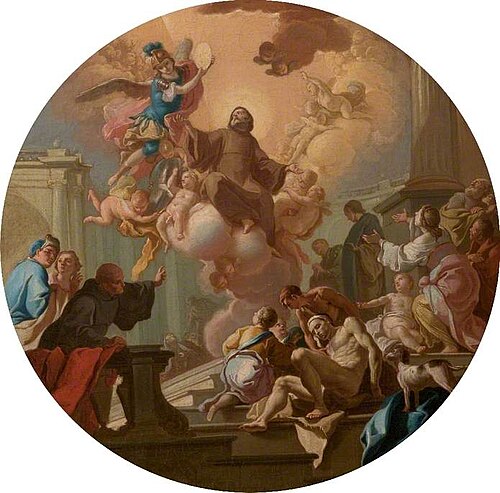 The Reception of Saint John of God into Heaven, 1764, Giacinto Diano