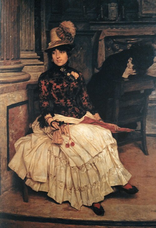 Women in church, 1876, Giacomo Favretto