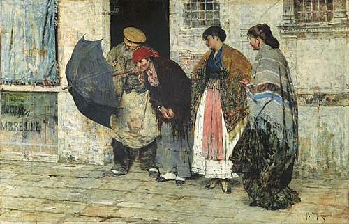 The flaw is in the handle, 1881, Giacomo Favretto